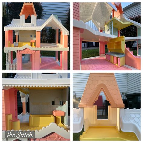 How I Renovated My Childhood Dollhouse Barbie Dream House Makeover, Doll House Renovation, Dream House Makeover, Fisher Price Doll House, Tiny Guest House, Love Fiercely, Playskool Dollhouse, Dollhouse Renovation, Dollhouse Makeover