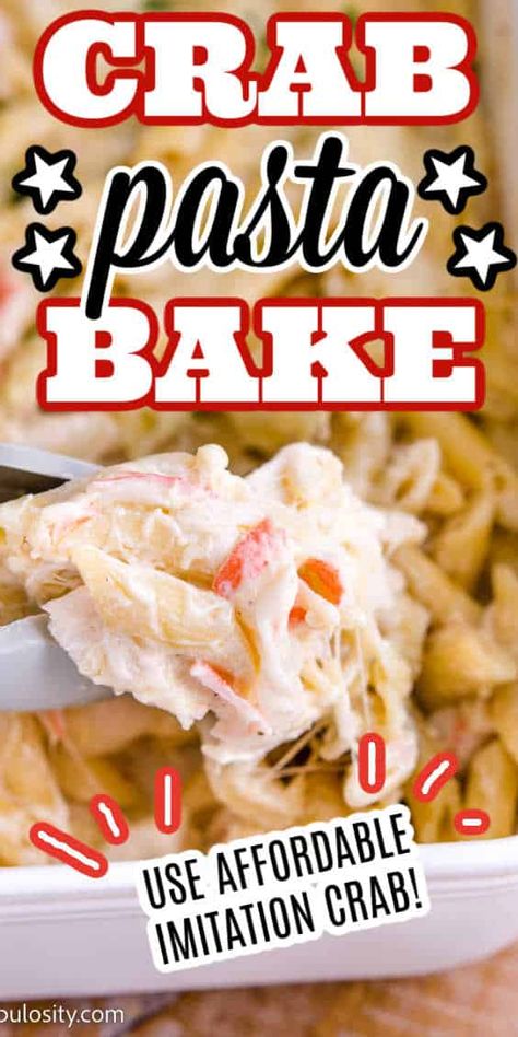 Immitation Crab Recipes, Crab Meat Pasta, Crab Recipes Easy, Crab Pasta Recipes, Seafood Casserole Recipes, Crab Pasta, Sea Food Salad Recipes, Seafood Dish Recipes, Crab Meat Recipes