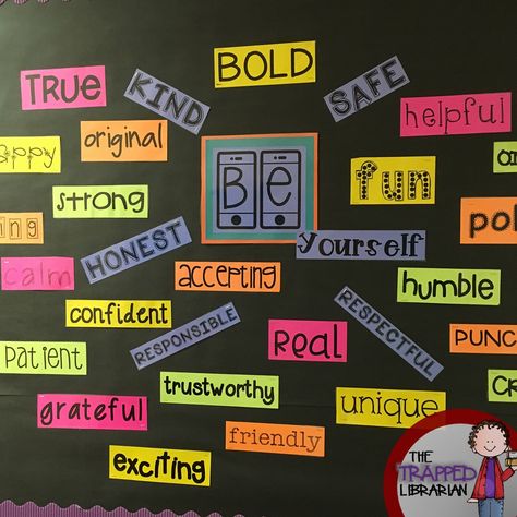 Be YOU!: An Inspirational Bulletin Board - Classroom Freebies Inspirational Bulletin Board Ideas, Bulletin Board Ideas For Teachers, Diversity Bulletin Board, Inspirational Bulletin Boards, Reading Bulletin Boards, Ra Bulletin Boards, Winter Bulletin Boards, Fall Bulletin Boards, Library Book Displays