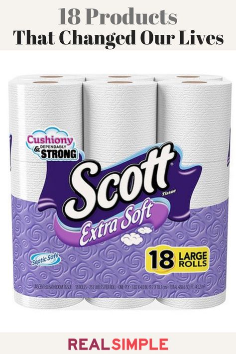 18 Products That Changed Our Lives | Here are our editors' all-time favorite items, the products we simply cannot live without.  These soft quilted rolls are big and thick enough to only need a small square, making these a real money-saver.  #bathroomproducts #realsimple Walgreens Couponing, Cvs Couponing, Trader Joe's Products, Tissue Pack, Kimberly Clark, Bathroom Tissue, Fresh Groceries, Printable Coupons, Coors Light Beer Can