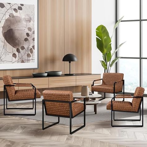 Leather Living Room Chair, Modern Occasional Chairs, Leather Chair Living Room, Reading Armchair, Leather Living Room, Folding Lounge Chair, Accent Chair Set, Living Room Chair, Chair And Ottoman Set