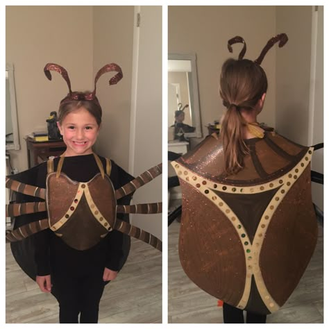 Stink Bug Costume, Bug Costume Ideas, Cockroach Costume Diy, Beetle Costume Diy, Insect Costume Diy, Bug Catcher Costume, Bug Costume Diy, Diy Bug Costume, Cockroach Costume