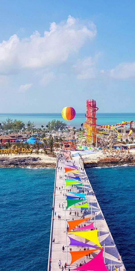 CocoCay, Bahamas | This is your Perfect Day. Whether your ideal beach getaway involves larger-than-life thrills or unwinding at a peaceful waterfront chill spot, you’ll find there’s no right or wrong way to make the most out of your adventure on this one-of-a-kind island. Cococay Bahamas, Chill Spot, Royal Caribbean Cruises, Happy Weekend Quotes, Weekend Quotes, Beach Festival, Right Or Wrong, Parc D'attraction, Playground Design