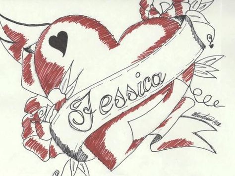 Tattoo type (without the Jessica for me) Jessica Tattoo Name For Men, Jessica Tattoo Name, Jessica Meaning Name, Jessica Journals, Twitter Names, And I’m Jessica The Coolest, Types Of Heart, Jessica Name, You With A View Jessica Joyce