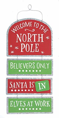 Welcome To The North Pole, Xmas Signs, Christmas Cubicle Decorations, Santa Workshop, North Pole Village, North Pole Sign, Tin Decor, Christmas Contests, Christmas Signs Diy