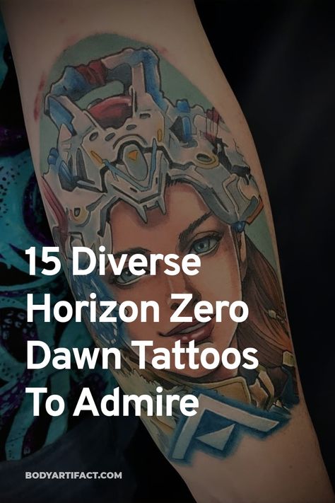 We've collected the best horizon zero-dawn-tattoos to help inspire your next piece of ink. Aloy Horizon Tattoo, Aloy Horizon Zero Dawn Tattoo, Forbidden West Horizon, Horizon Forbidden West Tattoo Ideas, Horizon Game Tattoo, Horizon Zero Dawn Tattoo Ideas, Hzd Tattoo, Aloy Tattoo, Dawn Tattoo Ideas