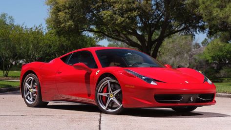 Ferrari 458 Italia Red, Hp Second, Ferrari 458 Italia, Ferrari Car, Ferrari 458, Dream Garage, Mecum Auction, Car Lover, Collector Cars