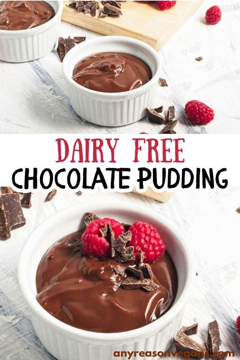 This dairy free chocolate pudding is incredibly creamy. It's made with coconut milk and silky smooth. Dairy Free Chocolate Pudding, Homemade Vegan Chocolate, Milk Pudding Recipe, Coconut Milk Dessert, Coconut Milk Pudding, Vegan Chocolate Pudding, Coconut Milk Chocolate, Homemade Pudding, Coconut Milk Recipes