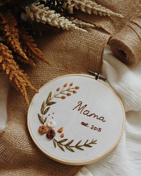 Embroidery Gift For Mom, Embroidery For Mom, Mom Embroidery Ideas, Embroidery Patterns For Mom, Embroidery Projects Ideas Gifts, Mom Embroidery, Mom Hand Embroidery, Embroidery Photography, Embroidery Grandma Gift