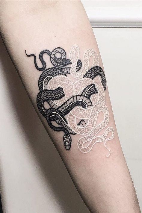 tatuajes populares serpiente Discrete Tattoo, Tato Naruto, White Ink Tattoos, Font Tato, J Tattoo, 16 Tattoo, Sanskrit Tattoo, Inner Arm Tattoo, Sailor Jerry Tattoos