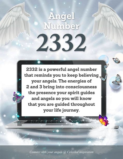 2332 is a powerful angel number that reminds you to keep believing your angels. The energies of 2 and 3 bring into consciousness the presence of your spirit guides and angels so you will know that you are guided throughout your life journey. Keep Believing, Spiritual Awakening Signs, Personal Prayer, Healing Codes, Alchemy Symbols, Angel Number Meanings, Angel Guidance, Energy Healing Spirituality, Number Meanings