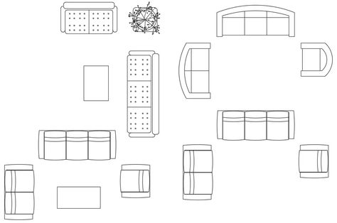 Furniture Sofa Top View Drawing AutoCAD Blocks - Cadbull Top View Drawing, Sofa Top View, Retro Dressing Table, Cad Blocks Free, Sofa Drawing, View Drawing, Cad Library, Autocad Blocks, Free Furniture