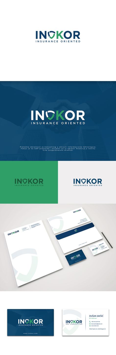 Winning logo design for INOKOR insurance company Insurance Company Branding, Insurance Company Logo, Insurance Logo Design, Insurance Logo, Logo Design Presentation, Logo Design Diy, Life Insurance Companies, Design Presentation, Identity Design Logo