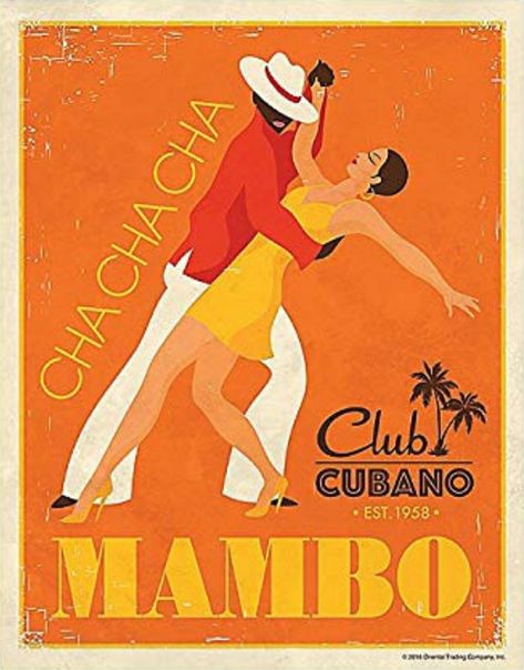 Salsa Night Poster, Cuban Graphic Design, Cuban Dancing, Cuban Dance, Brazil Dance, Salsa Night, Cuban Salsa, Art Deco Drawing, Vintage Cuba