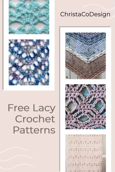 Crochet Lace Stitches Patterns, Free Crochet Lace Shawl Patterns, Lacy Crochet Squares, Lacy Crochet Patterns Free, Lacey Shawls Crochet Pattern, Free Lacy Crochet Patterns, Lace Crochet Stitches Pattern, Lacey Scarf Crochet Pattern Free, Lacy Crochet Stitches Free