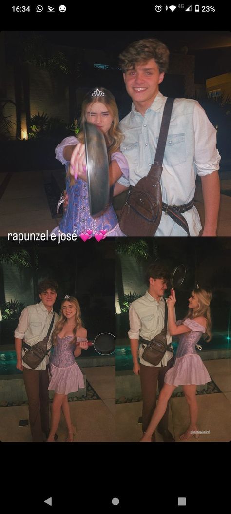 Random Couple Halloween Costumes, Film Costume Ideas Couple, Couple Costume Fairy And, Disney Princess And Princes Couple Costume, Tinker Bell And Caption Hook Costume, Disney Princess Party Outfit, Fancy Couple Costumes, Tangles Couple Costume, Holloween Costume Disney Princess