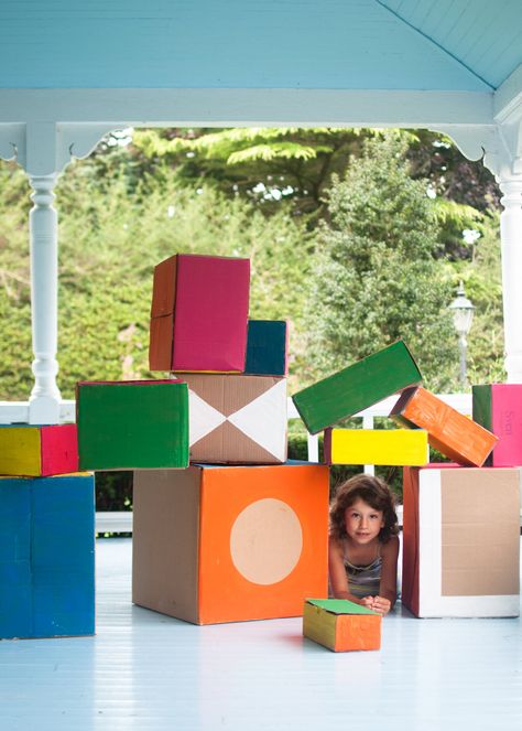 Giant Building Blocks Made From Recycled Shipping Boxes! — super make it Cardboard Building Blocks, Giant Building, Giant Building Blocks, Foam Building Blocks, Building Toys For Kids, Building Blocks Diy, Kids Blocks, Lego Blocks, Box Building