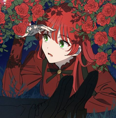 Red Hair Green Eyes Girl, Red Hair And Green Eyes, Anime Red Hair, Girl With Green Eyes, Girls With Red Hair, Red Icons:), Anime Expressions, Anime Hair, Follow My Instagram