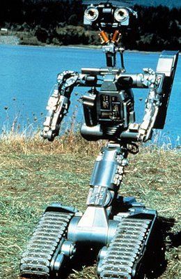 Johnny 5  alive Movie Robots, Johnny Five, Johnny 5, Robot World, Learn Robotics, Cool Robots, Robot Design, Fantasy Movies, Robot Art