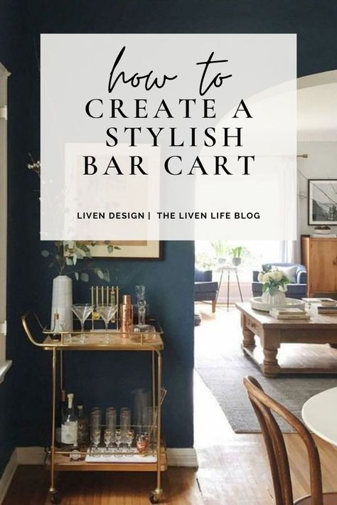 Bar Cart Styling Apartments, Vintage Bar Cart Styling, Thanksgiving Bar Cart, Style A Bar Cart, Black Bar Cart, Gold Bar Cart Styling, Bar Cart Inspiration, Gold Cart, Bar Cart Inspo