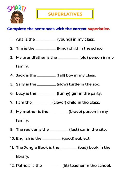 Comparatives And Superlatives Worksheets, Comparison Of Adjectives, Comparative Adjectives Worksheet, Adjectives Exercises, Comparative Superlative, Degrees Of Comparison, Comparative And Superlative, English Grammar Quiz, English Grammar Exercises