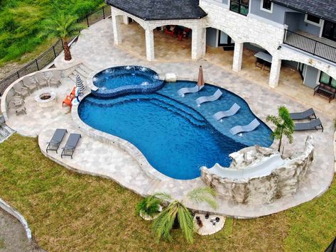 Ideas De Piscina, Luxury Pools Backyard, Living Pool, Dream Backyard Pool, Pools Backyard Inground, Pool Remodel, Luxury Pools, Backyard Pool Landscaping, Dream Pools