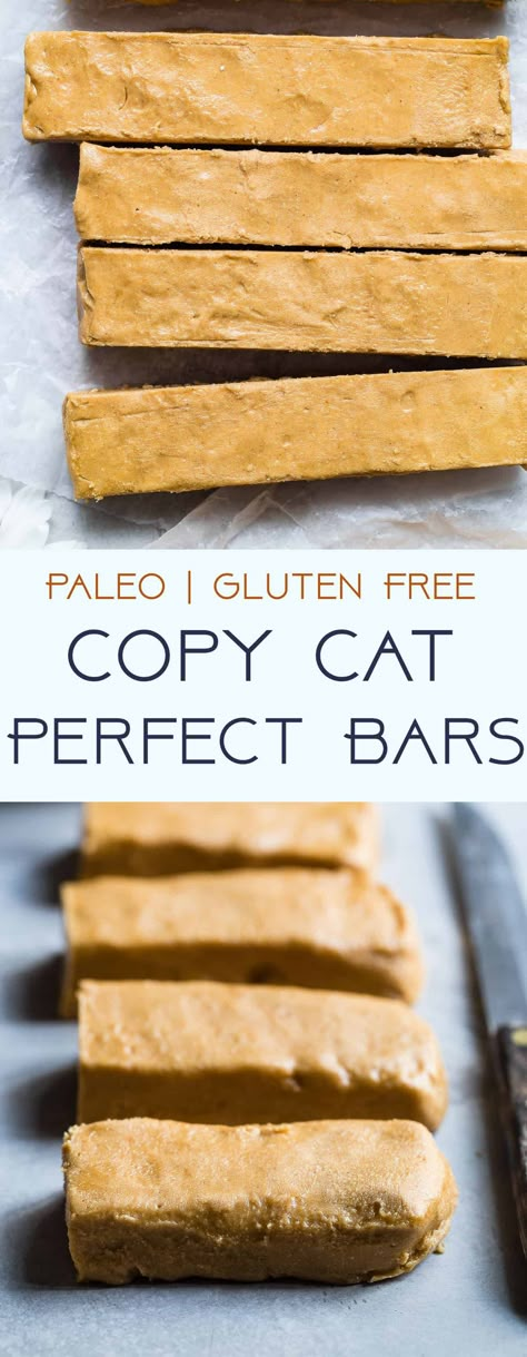 Homemade Perfect Bars - This homemade Perfect Bar Recipe tastes exactly like the store bought version, and is only 5 ingredients and so easy to make! Gluten free and healthy with a paleo option! | #Foodfaithfitness | #Glutenfree #Paleo #Healthy #Dairyfree #Snacks Perfect Bar Recipe, Perfect Bars, Dairy Free Protein Powder, Easy Protein Snacks, Paleo Protein Bars, Paleo Friendly Desserts, Dairy Free Protein, Low Calorie Protein, Vegan Protein Bars