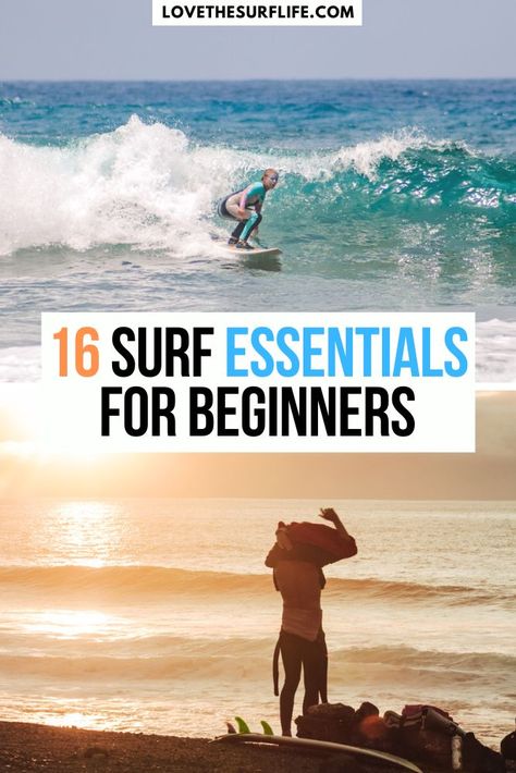 Do you want to learn to surf but don't know where to start? Discover the basic surf essentials you need with this ultimate surf equipment guide! In this surf essentials guide we don't look only at physical surf gear, but also the mentality, approach and physical skills needed. #surfessentials #surfequipment #surfgear Surf Essentials, Surfing Accessories, Surf Gear, Learn To Surf, Surf Accessories, Trip Outfits, Surf Trip, Surf Outfit, Surf Life