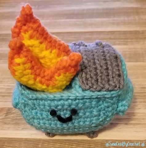 2020 Dumpster Fire - Sew Crafty Crochet Emotional Dumpster Fire Crochet Pattern, Emotional Support Dumpster Fire Crochet Free Pattern, Crochet Dumpster Fire, Dumpster Fire Crochet Pattern Free, Dumpster Fire Crochet Pattern, F Bomb Crochet Pattern Free, Fire Crochet Pattern, Funny Crochet Patterns, Fire Crochet