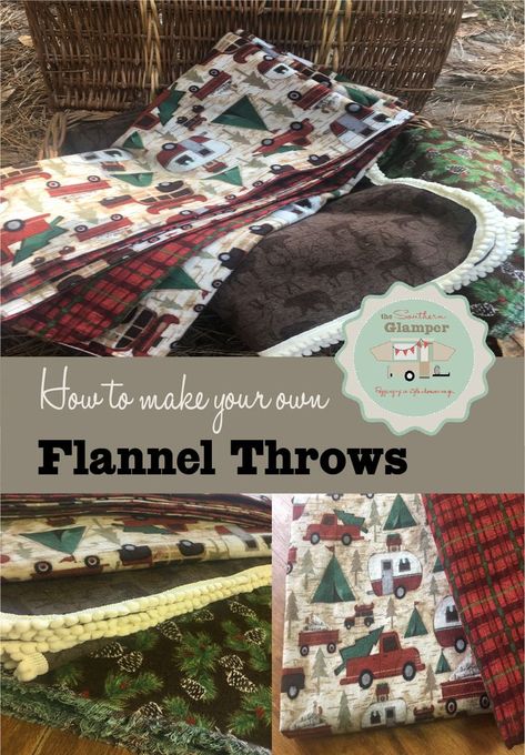 Lap Blankets, Minky Quilt, Sewing Fleece, Fall Camping, Christmas Flannel, Popup Camper, Trailer Ideas, Cute Quilts, Blanket Diy