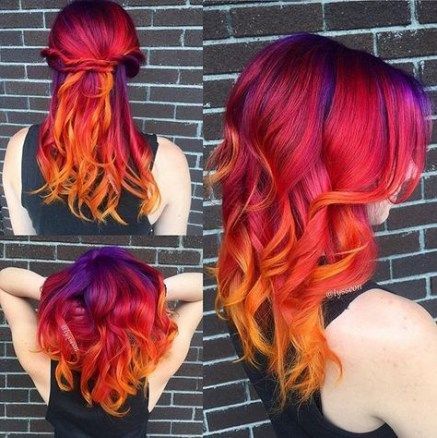 Bright Red Hair Color, Magenta Hair Colors, Flame Hair, Sunset Hair, Magenta Hair, Fire Hair, Cute Hair Colors, Bright Red Hair, Hair Color Inspiration