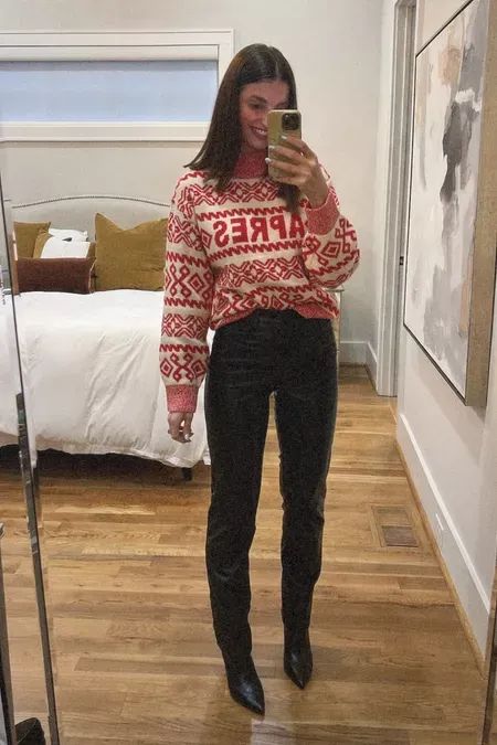 This target sweater is perfect for ugly sweater Christmas parties or a casual holiday party! It’s super warm, cozy, and not itchy at all. Tap to shop! Xmas Sweater Outfit, Ugly Christmas Sweater Outfit Women, Christmas Socks Outfit, Ugly Sweater Outfit Women, Ugly Christmas Sweaters Outfit, Outfit Ugly Sweater, Ugly Sweater Outfit, Christmas Outfits Casual, Ugly Sweater Outfits