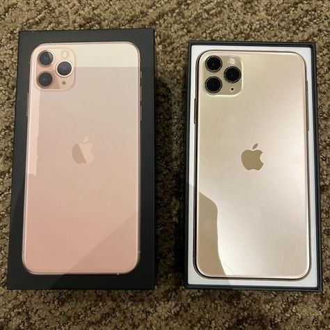 Iphone 11 Pro Max Gold, Rose Gold Aesthetic, Rose Gold Iphone, Floral Logo Design, Iphone Colors, Iphone Obsession, Rosé Aesthetic, Gold For Sale, Gold Aesthetic