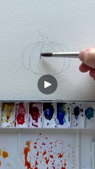 51K views · 988 reactions | Learn how to paint in my Watercolor 101 course 🎨 #watercolor #watercolortutorial #watercolorbeginner #learnwatercolor #arttutorial #pumpkinseason #pumpkin | Mallery Jane Art | Mallery Jane Art · Original audio