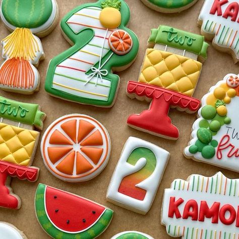 Emily Perkins on Instagram: "TWOtti frutti 🍉 . . . #twottifrutti #twottifrutticookies #secondbirthdaycookies #batonrouge #batonrougecookies #cookiesofinstagram" Emily Perkins, 2nd Birthday, Cookie Decorating, Sugar Cookies, Cake Decorating, Cake, Birthday, On Instagram, Instagram