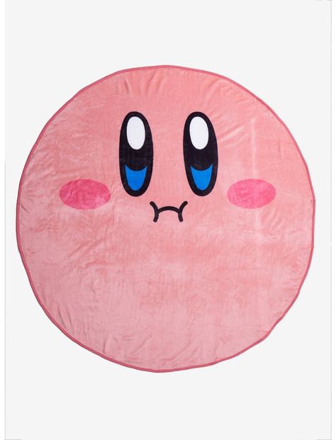 Kirby Face Circular Throw Blanket | Hot Topic Kirby Gifts, Kirby Face, Anime Disney, Mobile Home Decorating, Disney Home Decor, Gaming Decor, Disney Home, Anime Gifts, Room Makeover Inspiration