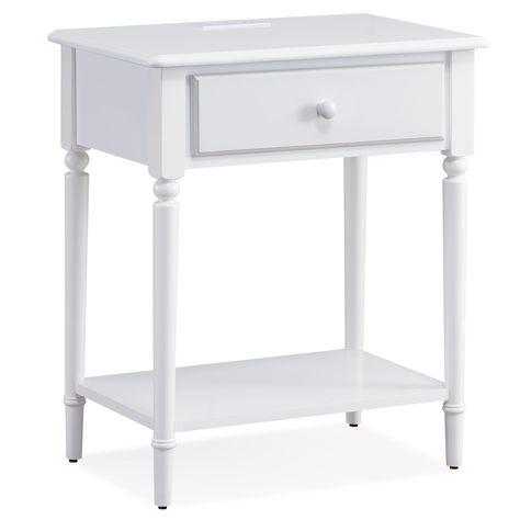 Coastal Nightstand, Coastal Side Table, Hall Sofa, Tall Bed, Orchid White, Wood Bedside Table, Bedside Storage, White Nightstand, Wood Drawers