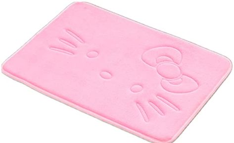 Hello Kitty Bathroom, Hello Kitty Room Decor, Hello Kitty Bedroom, Pink Area Rugs, Cute Bath Mats, Floral Bathroom, Hello Kitty Rooms, Rugs Bathroom, Mat Kitchen