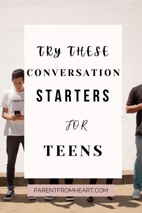 Try These Conversation Starters For Teens Conversation Starters High School, Conversation Starters For Teens, Conversations Starters, Kids Conversation Starters, Teenage Conversation Starters, After School Conversation Starters, Middle School Conversation Starters, Good Convo Starters, Chat Topics