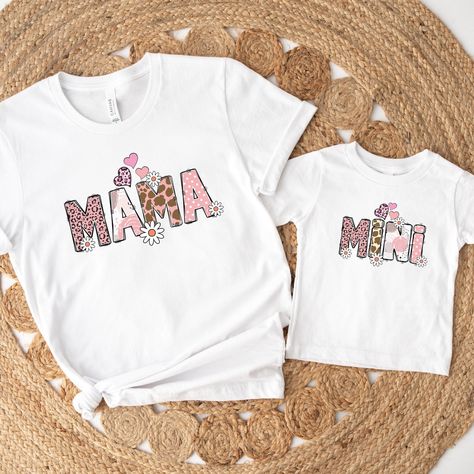 Mama Mini Floral Animal Print Shirt, Mommy and Me Matching Shirt, Matching Mothers Day Shirt, Mama And Mini Matching, Mommy And Me Tshirt Animal Print Shirt, Mama And Mini, Animal Print Shirts, Mothers Day Shirt, Mothers Day Shirts, Matching Shirts, Print Shirt, Mommy And Me, 1st Birthday