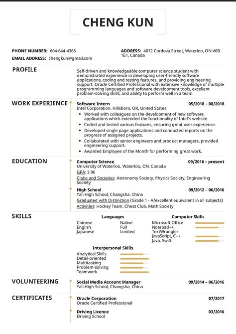 Resume Templates Science (3) | PROFESSIONAL TEMPLATES High School Resume Template, Cv Example, Internship Resume, Resume Guide, Resume Objective Examples, Student Resume Template, Job Resume Template, Good Resume Examples, Cv Examples