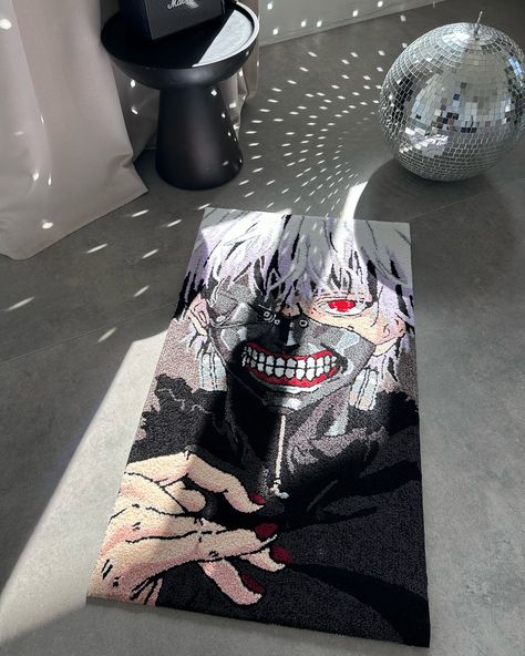 Anime Carpet, Tufting Art, Anime Rug, Funky Rugs, Inosuke Hashibira, Carpet Design, Art Inspiration Drawing, Rug Carpet, Tokyo Ghoul