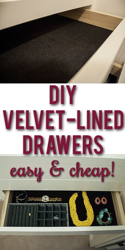 Love this! How to make easy velvet drawer liners! So quick and inexpensive!: Liner Tutorial, Diy Home Decor For Apartments, Jewerly Organizer, Lined Drawers, Jewelry Drawer, Diy Drawers, Organize Drawers, Drawer Dividers, Drawer Liners