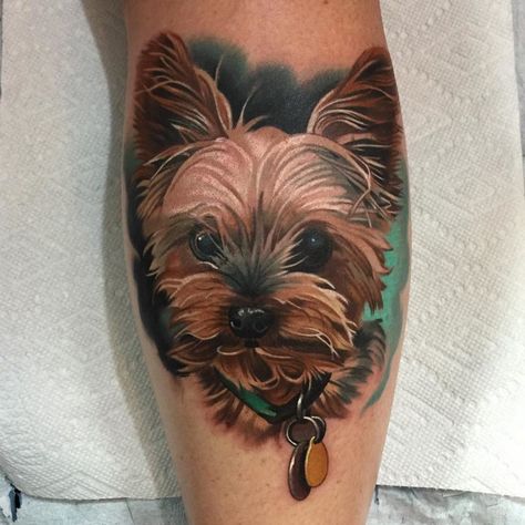 15 Of The Best Yorkshire Terrier Tattoo Ideas Ever | PetPress Yorkie Tattoos, Yorkshire Terrier Tattoo, Terrier Tattoo, Pet Memorial Tattoo, Dog Memorial Tattoos, Paw Tattoo, Tattoos For Lovers, Yorkie Lovers, Tattoos Skull