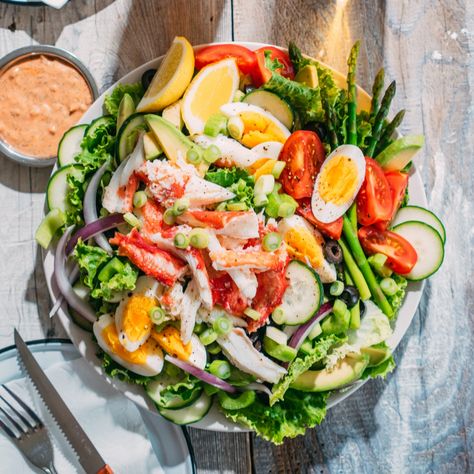 Crab Louie Salad Recipe, Louie Salad Recipe, Shrimp Louie, Crab Louie Salad, Crab Louie, Dressings Recipes, Crab Recipe, Seafood Recipe, 2024 Recipes