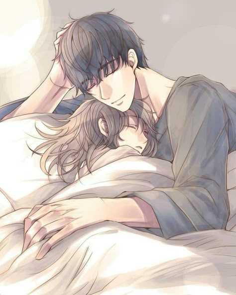 Anime Couples Cuddling, Arte Aries, Gift Basket Ideas For Couples, In My Arms, Romantic Anime Couples, Cute Couple Drawings, Manga Couples, Love And Connection, Sleep Tight