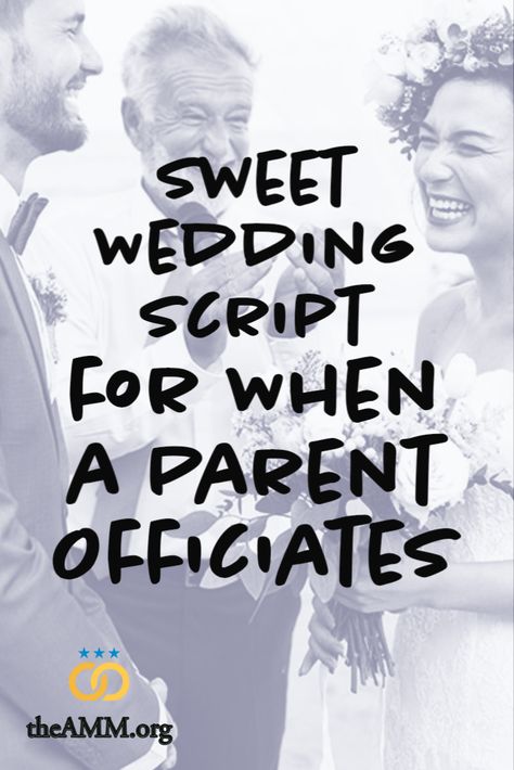 A sweet officiant script for when a couple asks a parent to officiate the wedding ceremony! Is an elder, beloved mentor, or parent officiating your wedding? Asking Mom or Dad to get ordained online to marry you? Use this sample script and outline as an example of what to say and do, then personalize with details from the couple's love story. Written by ordained AMM Minister and professional officiant Dan Henkel. Wedding I Dos Script, Tips For Officiating A Wedding, Modern Wedding Officiant Script, Wedding Ceremony Script Examples, Christian Wedding Script For Officiant, Ceremony Outline For Officiant, Wedding Officiant Script Short, Wedding Ceremony Script Officiant Christian, Wedding Minister Script