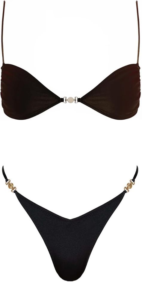 Amazon.com: VOLAFA Women's Triangle Bikini Set Tie Solid Sexy Thong Cheeky Two Piece Swimsuit Bathing Suit : Clothing, Shoes & Jewelry Suit Clothing, Triangle Swimsuit, Two Piece Swimsuit, Beauty Must Haves, Travel Gear, Summer Season, Bathing Suit, Shoes Jewelry, Happy Shopping