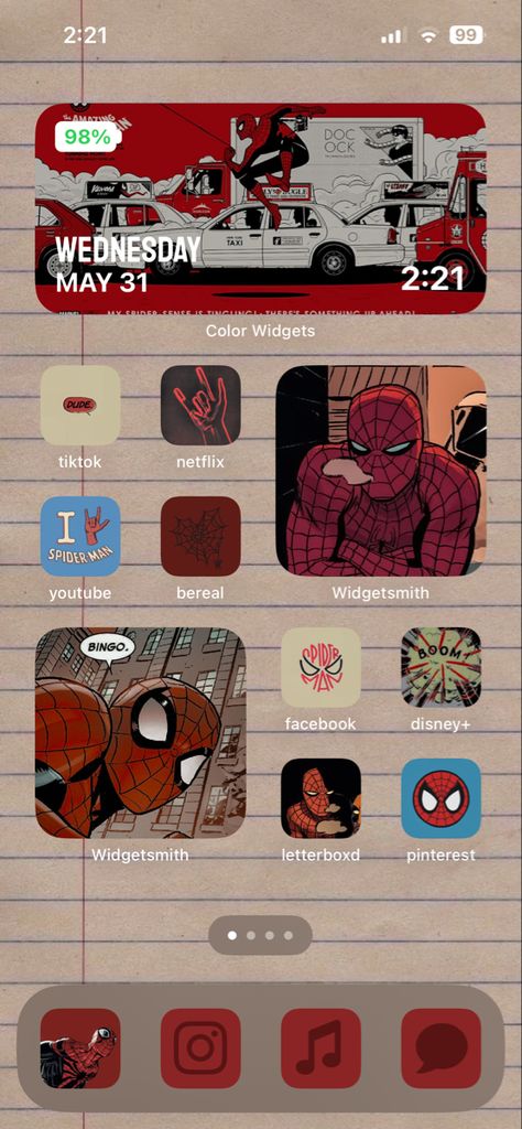 Spiderman Different Versions, Spiderman Phone Aesthetic, Spiderman Theme Homescreen, Spiderman Phone Theme Miles, Spiderman Wallpaper Layout, Spiderman Ios Layout, Spiderman Iphone Theme, Spiderman Iphone Layout, Spider Man Homescreen Layout