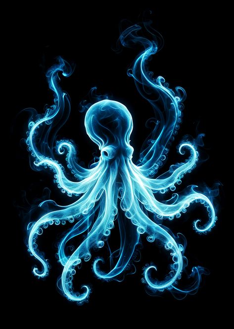 magic, patronus, harry potter, summon, invocation, fantasy art, blue, animals, majestic, creature, ghostly, spirit, fantasy creatures, phone wallpaper, epic wallpaper, animals lovers wallpaper, ocean, octopus, biolunescent, Patronus Art, Patronus Harry Potter, Epic Wallpaper, Lovers Wallpaper, Ghost Spirit, Potter Fanart, Korean Tattoo Artist, Blue Animals, Wallpaper Animals